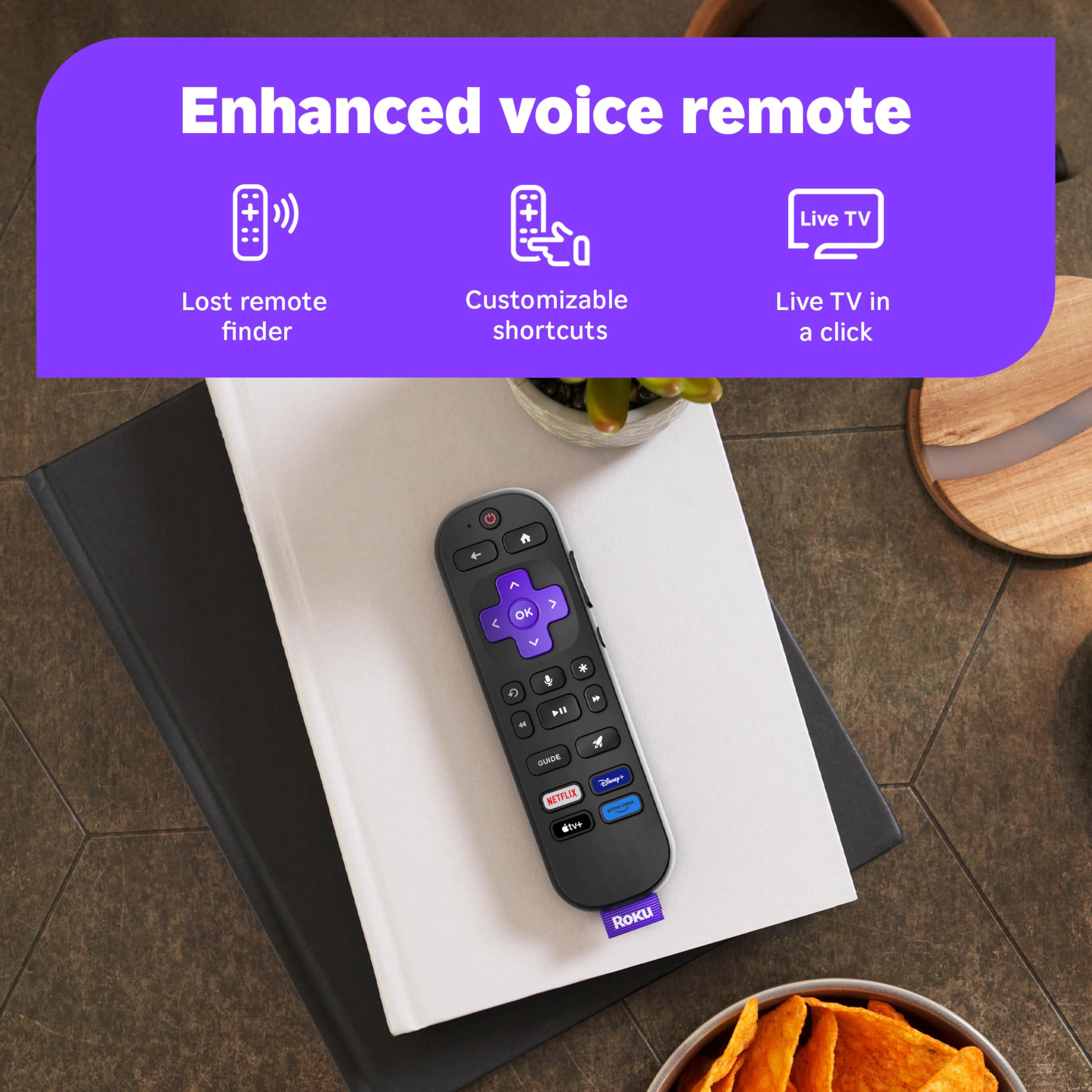 Roku 55-Inch Select Series Smart TV 2026-4K QLED TV - Roku TV | Flat Screen QLED Television with Voice Remote, Wi-Fi & Bluetooth Headphone Mode - Streaming Live Local News, Sports, & Movies