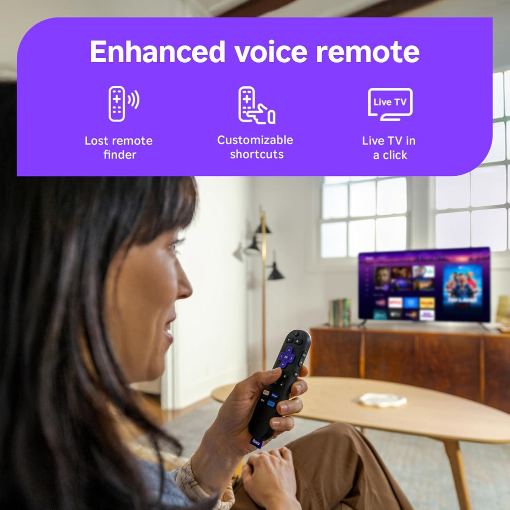 Roku 55-Inch Select Series Smart TV 2026-4K QLED TV - Roku TV | Flat Screen QLED Television with Voice Remote, Wi-Fi & Bluetooth Headphone Mode - Streaming Live Local News, Sports, & Movies