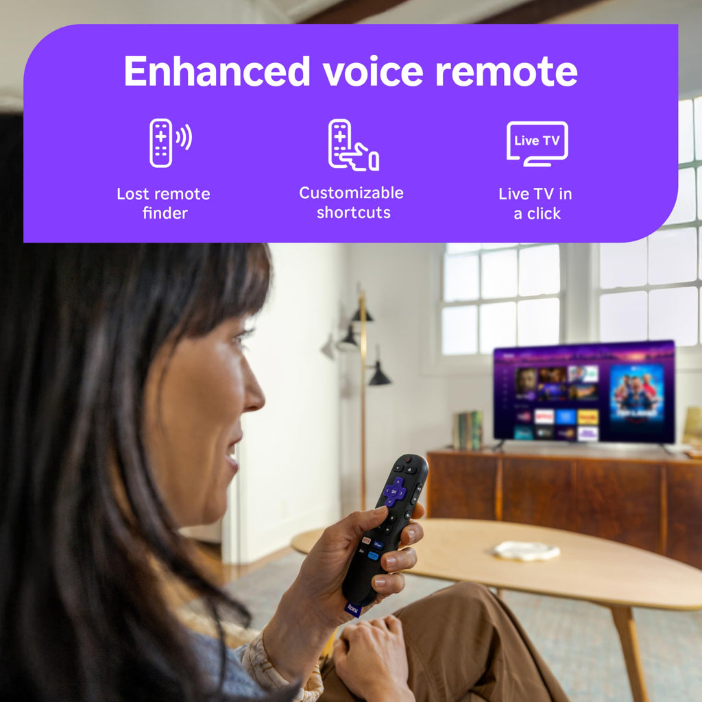 Roku 55-Inch Select Series Smart TV 2026-4K QLED TV - Roku TV | Flat Screen QLED Television with Voice Remote, Wi-Fi & Bluetooth Headphone Mode - Streaming Live Local News, Sports, & Movies