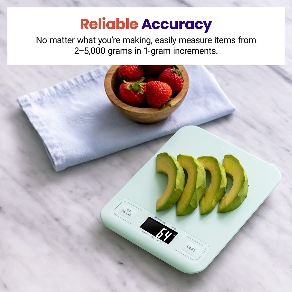 Etekcity Food Kitchen Scale, Digital Grams and Ounces, 11lb | Tare function, ideal for baking, weight loss, keto, meal prep, packages, liquids and jewelry, 304 Stainless Steel