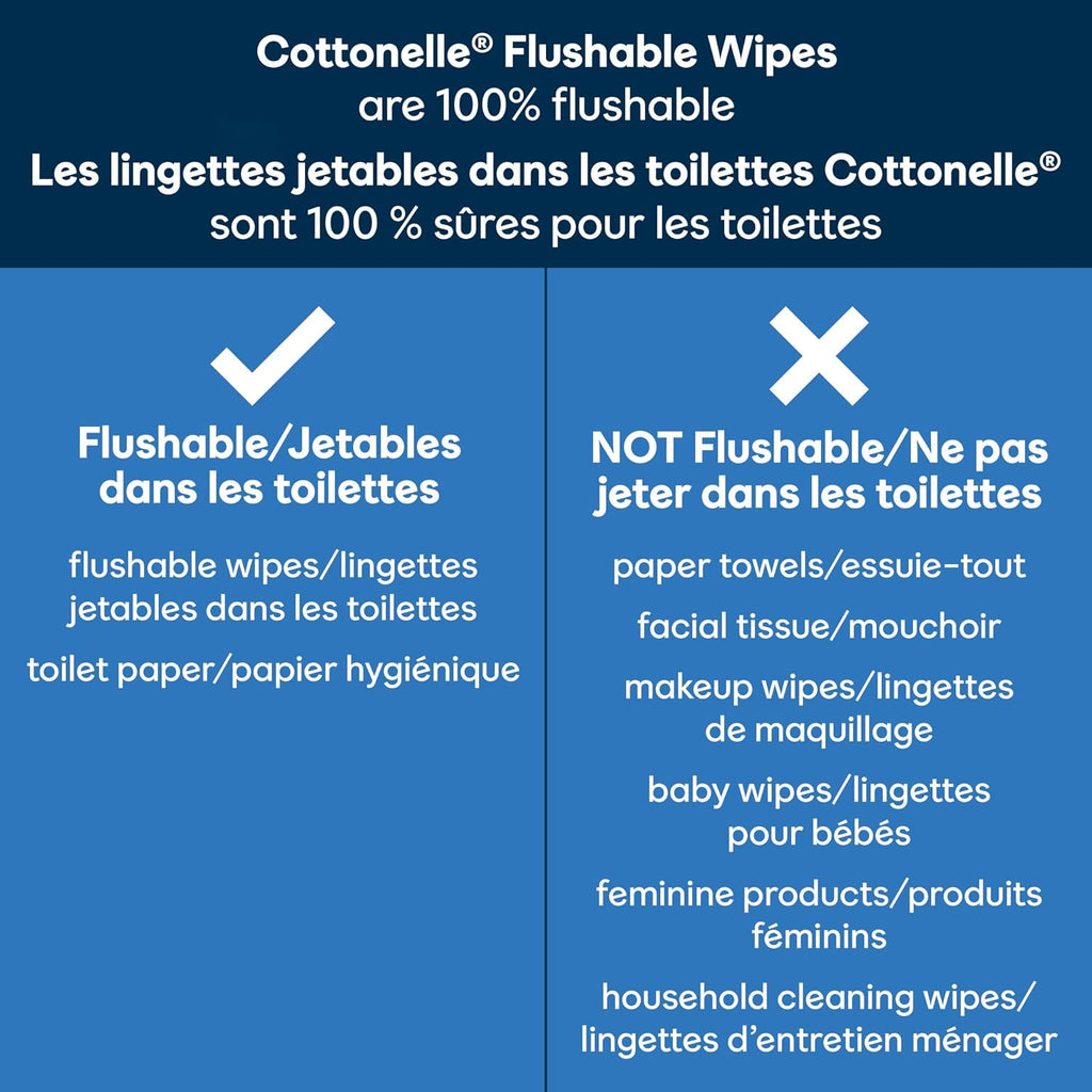 Cottonelle Fresh Feel Flushable Wipes, 8 Packs, 42 Wipes per Pack