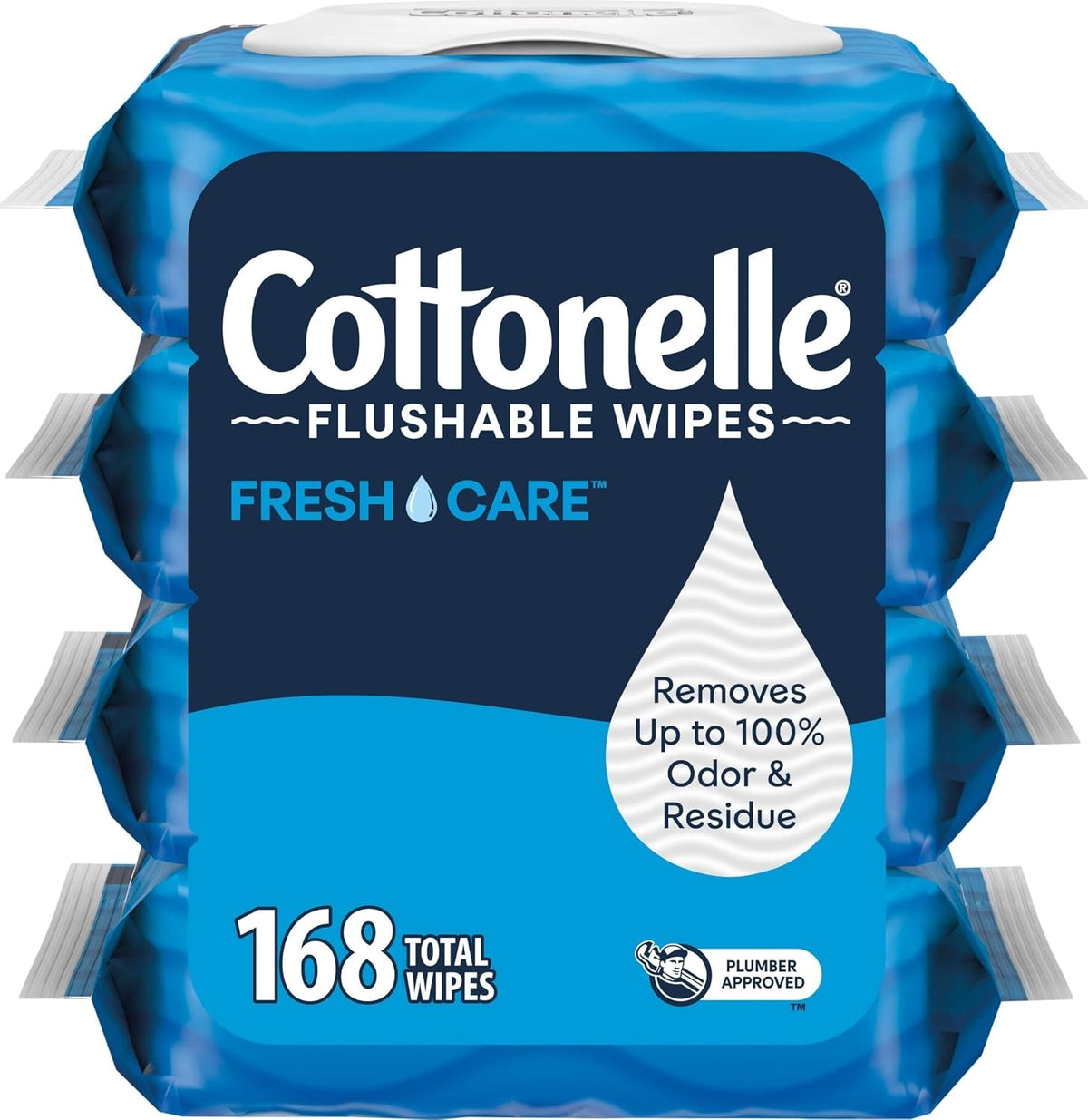 Cottonelle Fresh Feel Flushable Wipes, 8 Packs, 42 Wipes per Pack