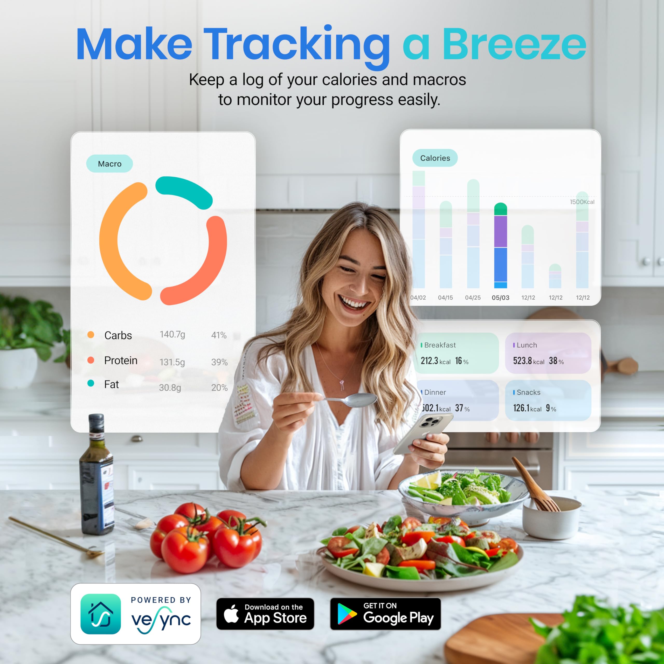 Etekcity Food Kitchen Scale, Digital Grams and Ounces, 11lb | Tare function, ideal for baking, weight loss, keto, meal prep, packages, liquids and jewelry, 304 Stainless Steel