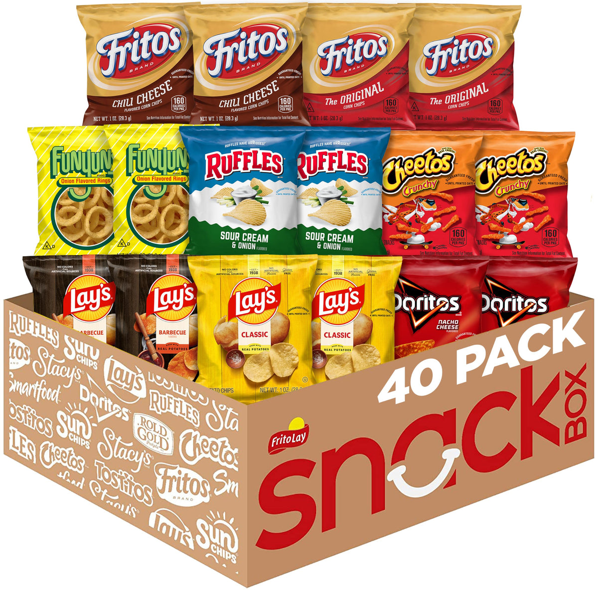 Frito-Lay Fiery Mix Variety Pack, 40 Count