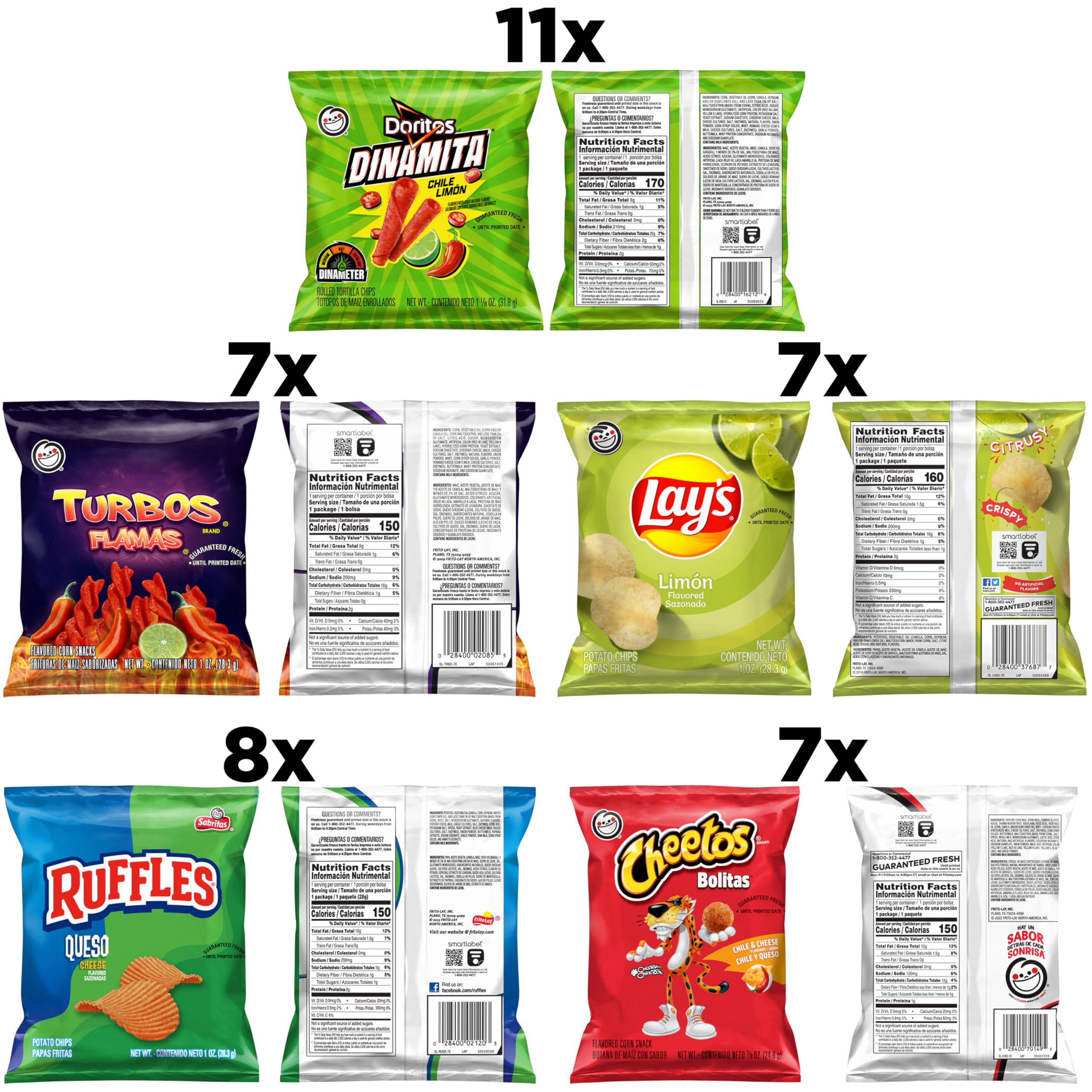 Frito-Lay Fiery Mix Variety Pack, 40 Count