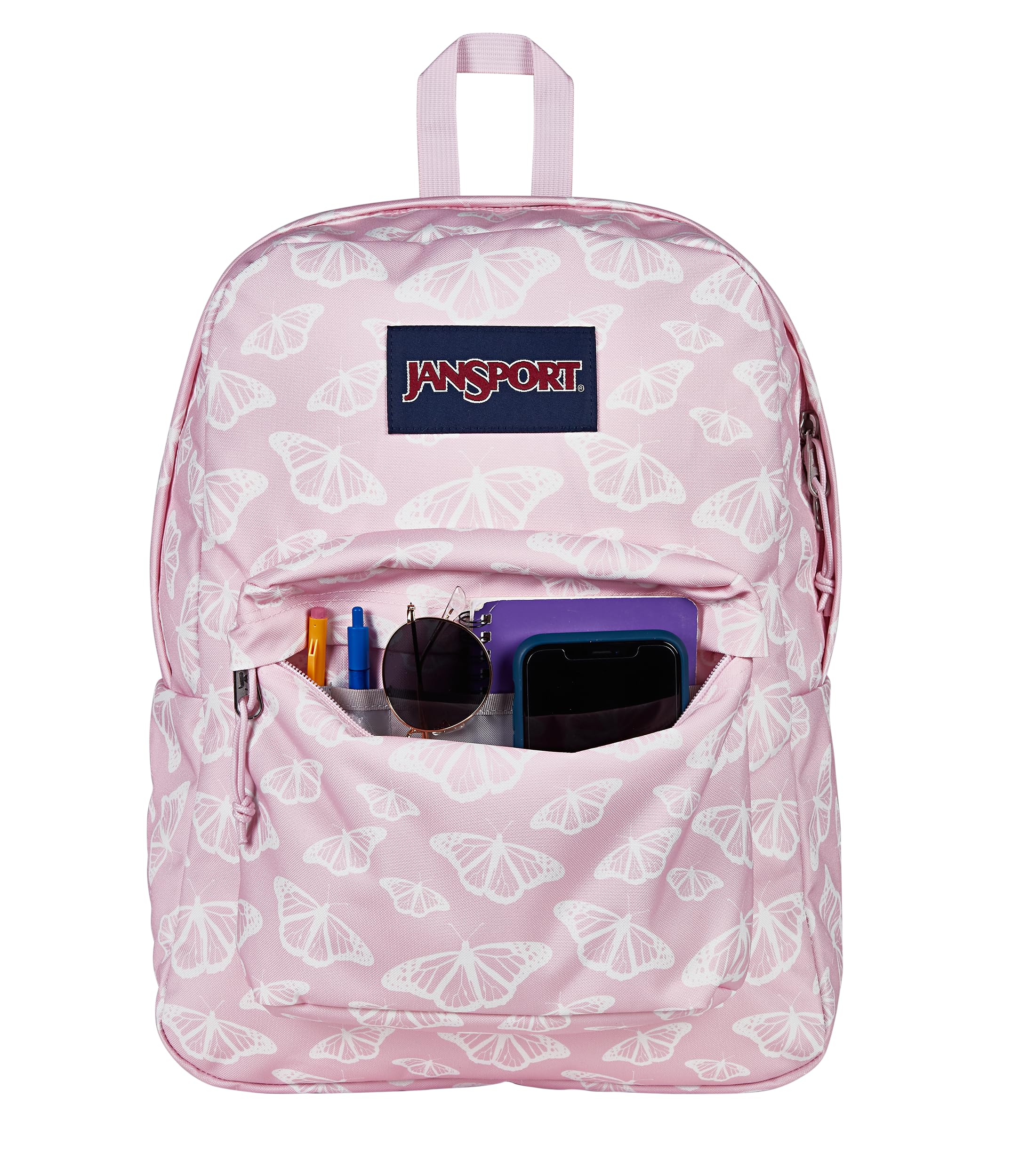 JanSport SuperBreak One Backpacks - Durable, Lightweight Bookbag with 1 Main Compartment, Front Utility Pocket with Built-in Organizer - Premium Backpack, Black