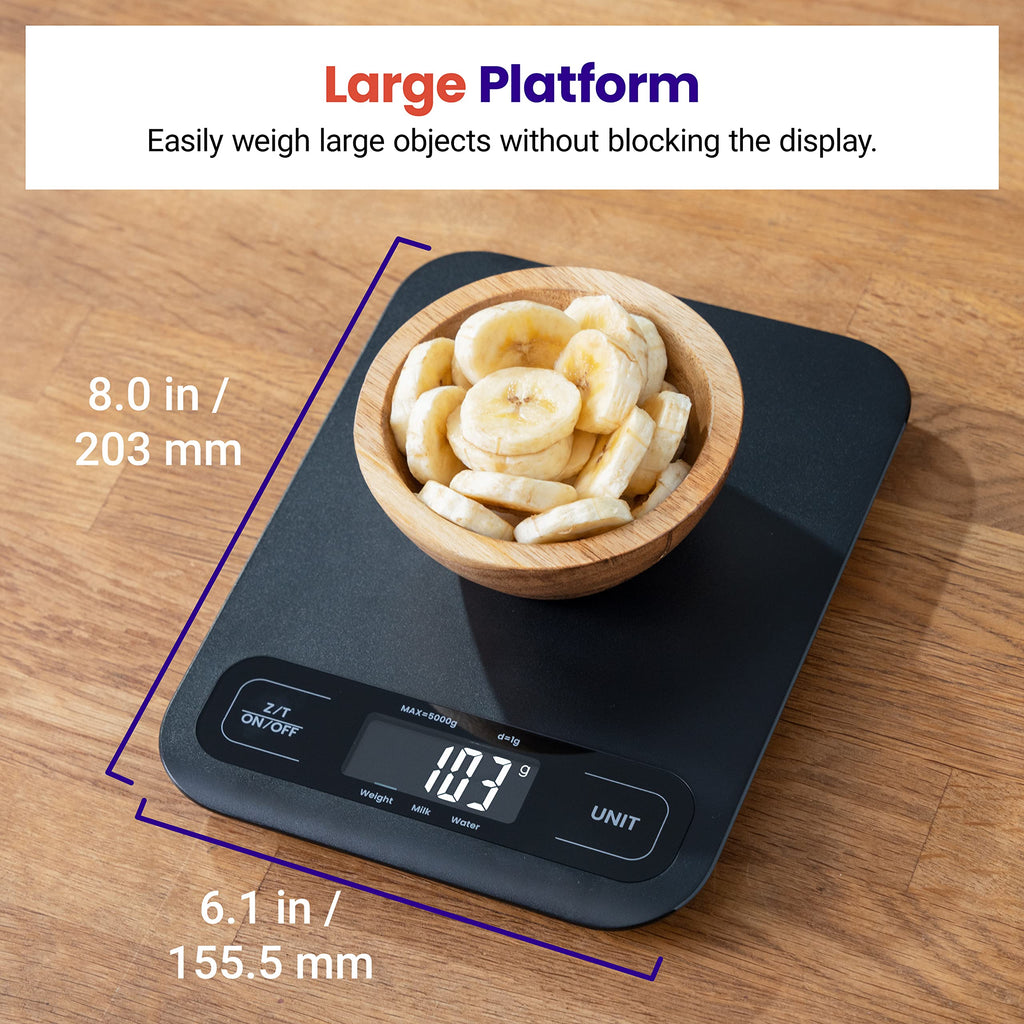 Etekcity Food Kitchen Scale, Digital Grams and Ounces, 11lb | Tare function, ideal for baking, weight loss, keto, meal prep, packages, liquids and jewelry, 304 Stainless Steel