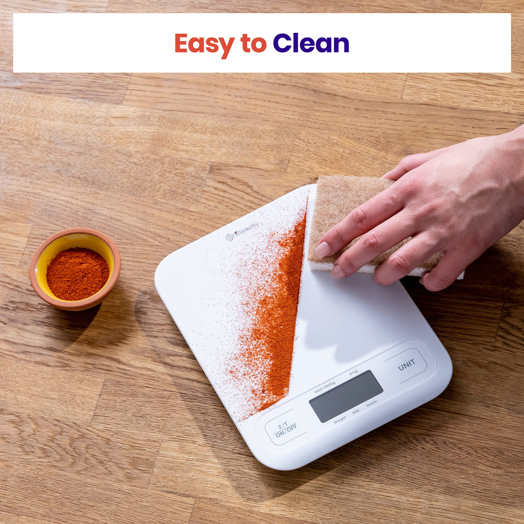 Etekcity Food Kitchen Scale, Digital Grams and Ounces, 11lb | Tare function, ideal for baking, weight loss, keto, meal prep, packages, liquids and jewelry, 304 Stainless Steel