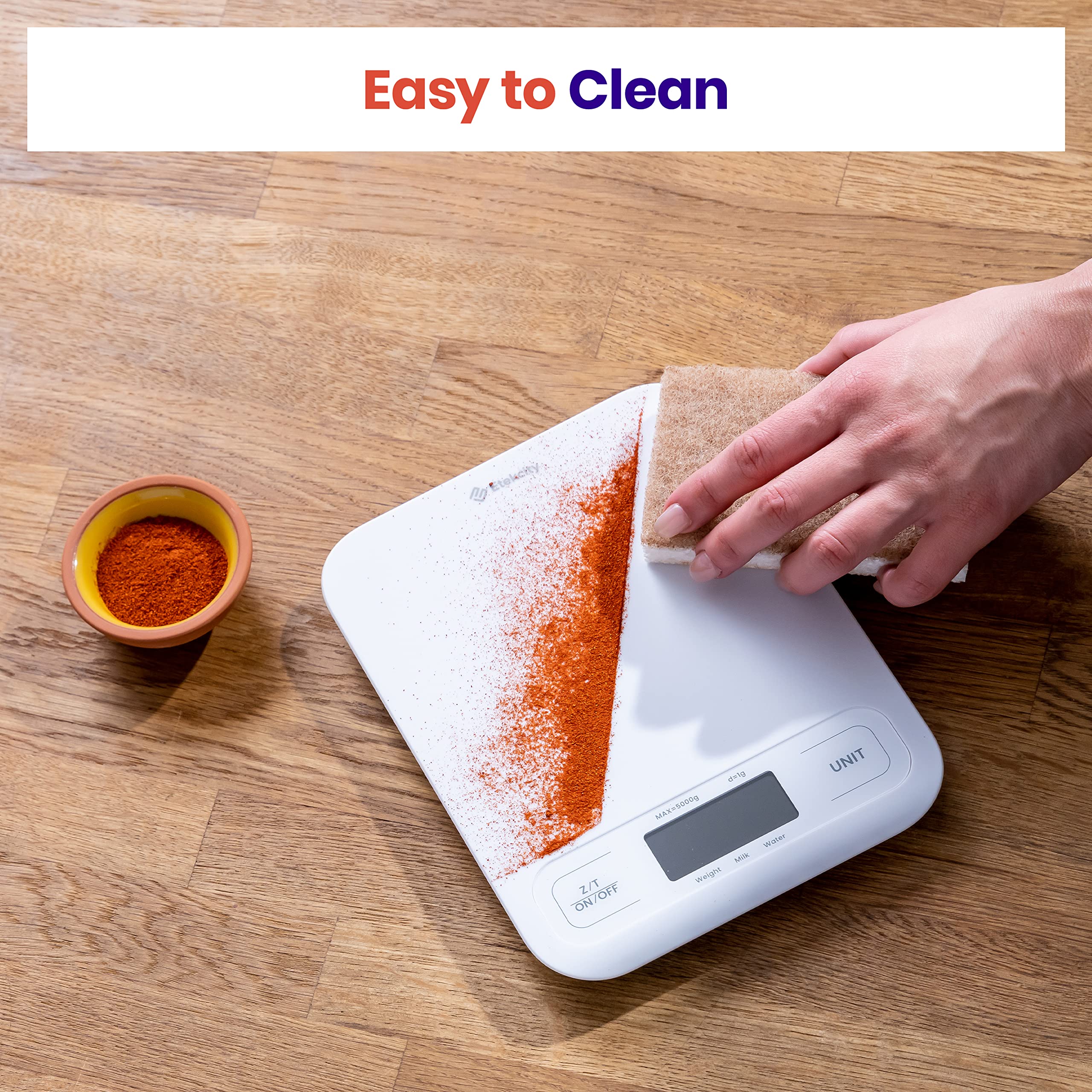Etekcity Food Kitchen Scale, Digital Grams and Ounces, 11lb | Tare function, ideal for baking, weight loss, keto, meal prep, packages, liquids and jewelry, 304 Stainless Steel