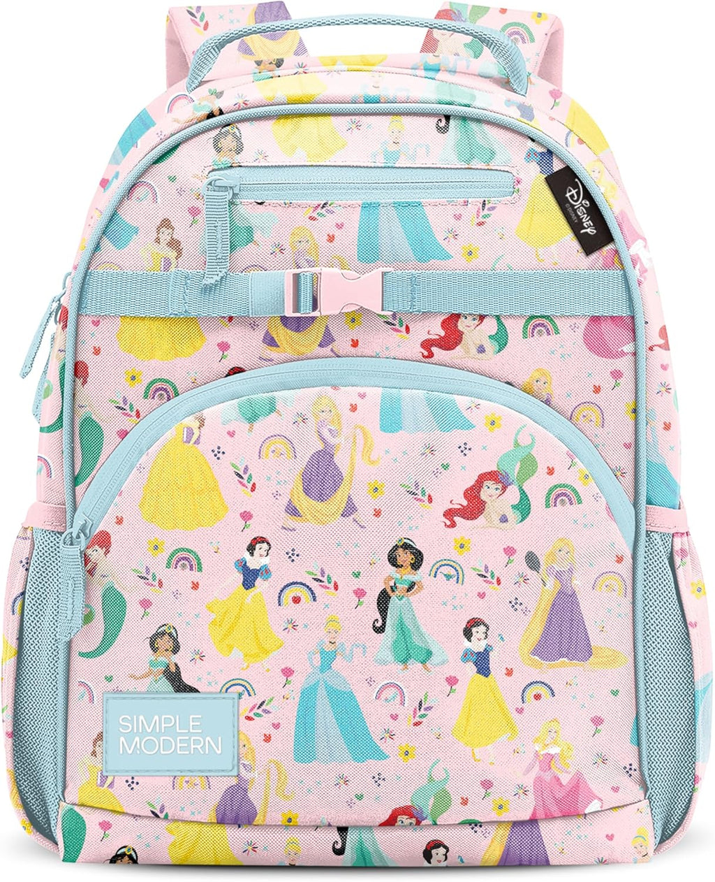 Simple Modern Disney Princess Kids Backpack for School, Girls, Boys | 12L | Fletcher Princess Rainbows Bookbag, School Backpack for Toddler, Preschool, Kindergarten | Fits Lunch Box, Cute | Medium