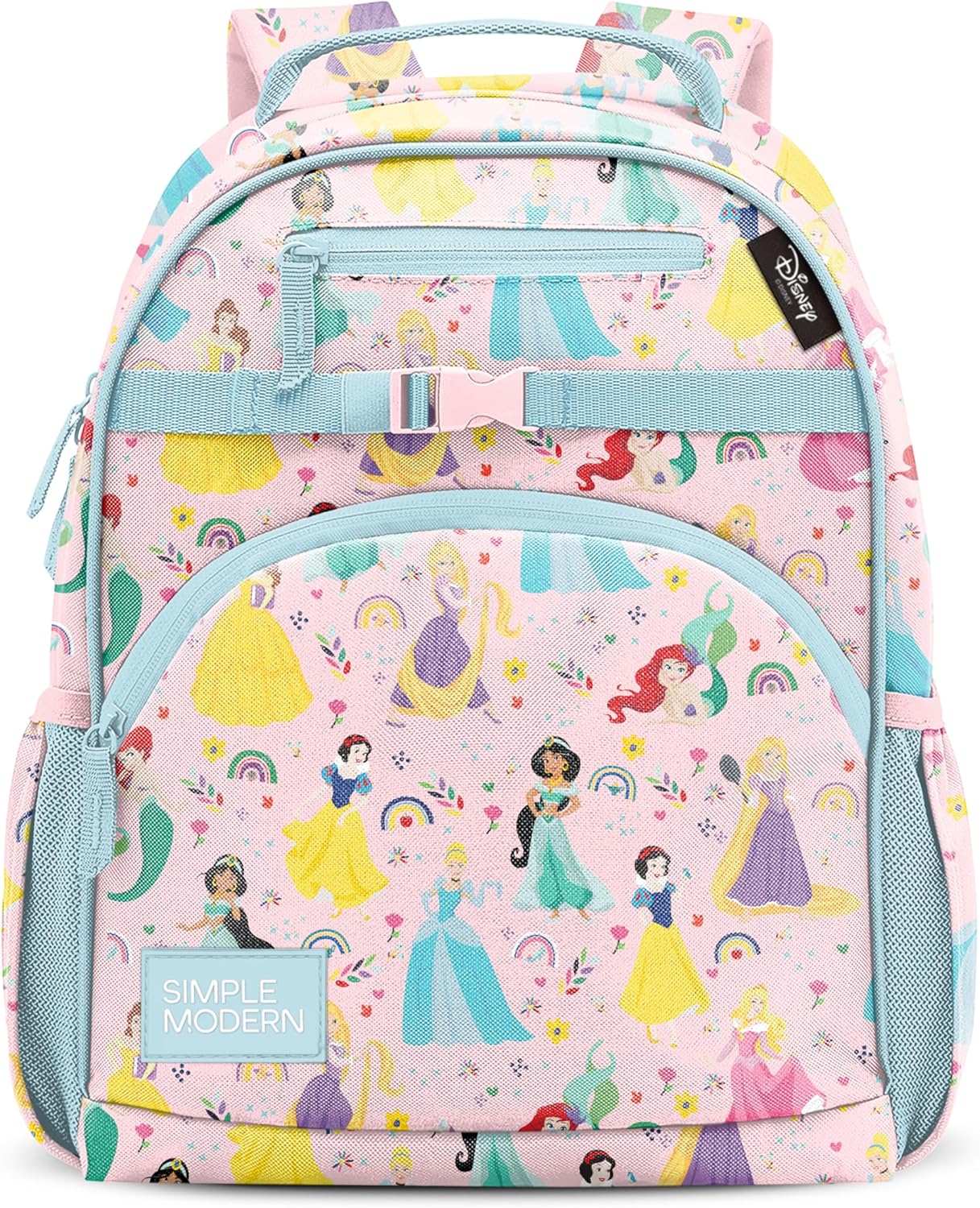 Simple Modern Disney Princess Kids Backpack for School, Girls, Boys | 12L | Fletcher Princess Rainbows Bookbag, School Backpack for Toddler, Preschool, Kindergarten | Fits Lunch Box, Cute | Medium