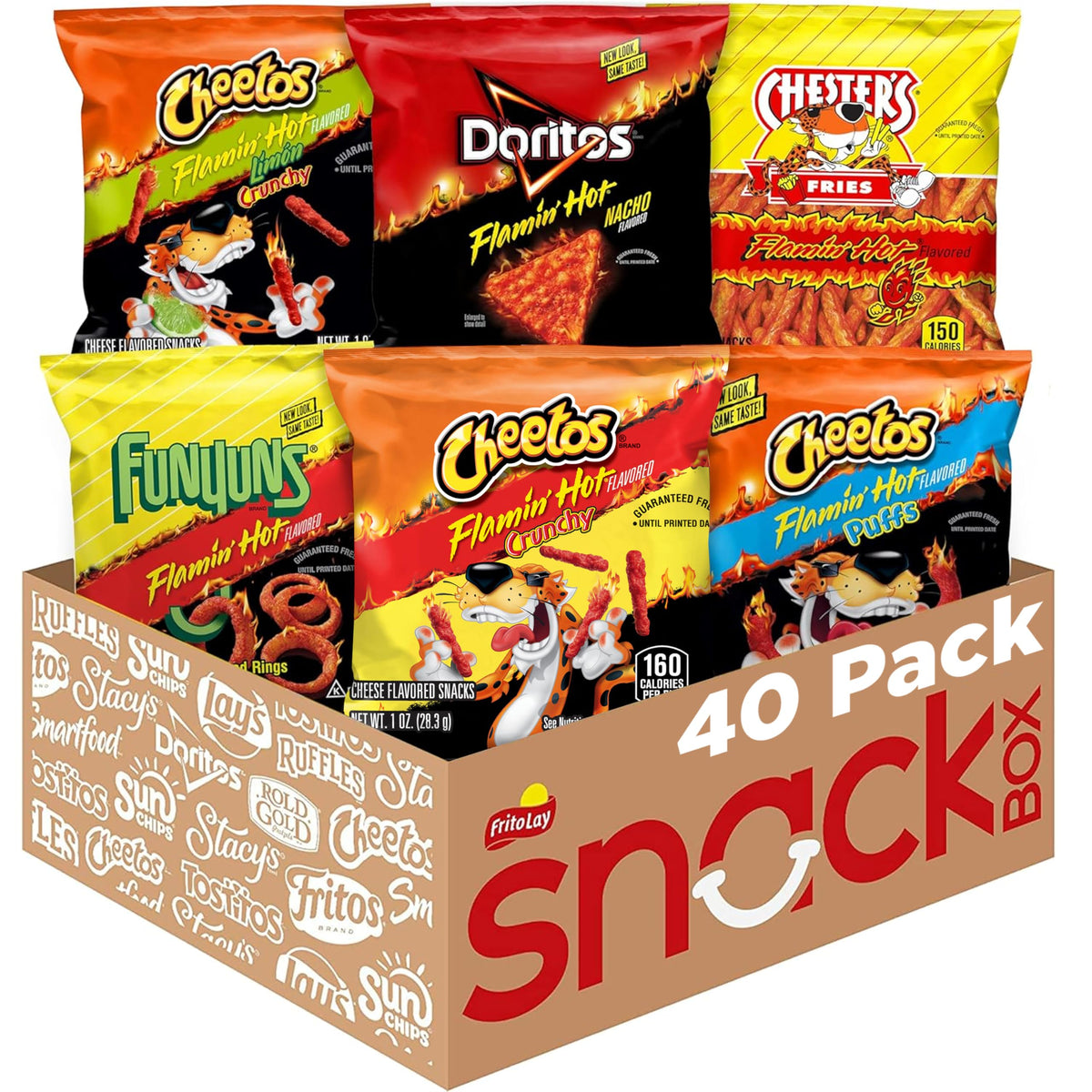 Frito-Lay Fiery Mix Variety Pack, 40 Count