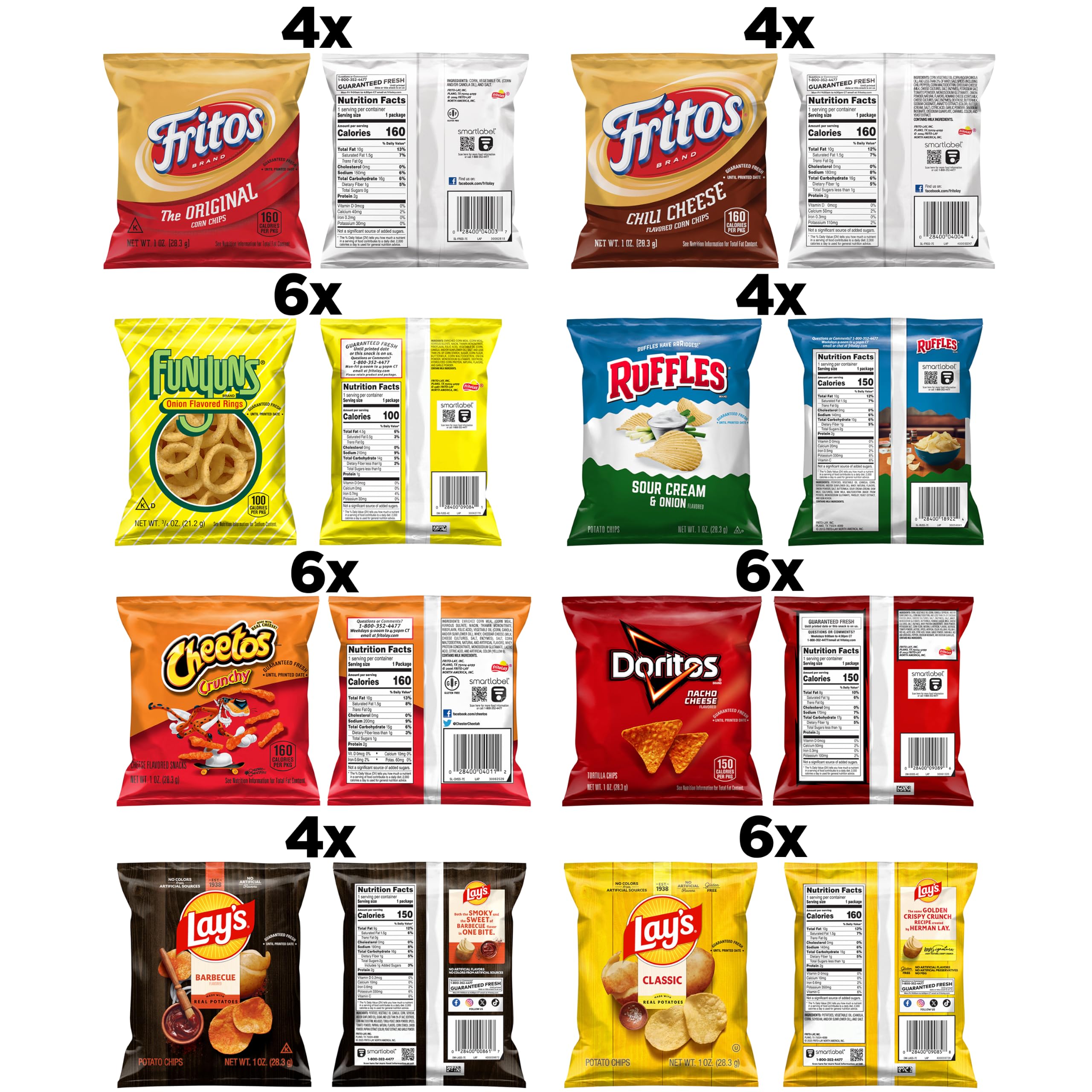 Frito-Lay Fiery Mix Variety Pack, 40 Count