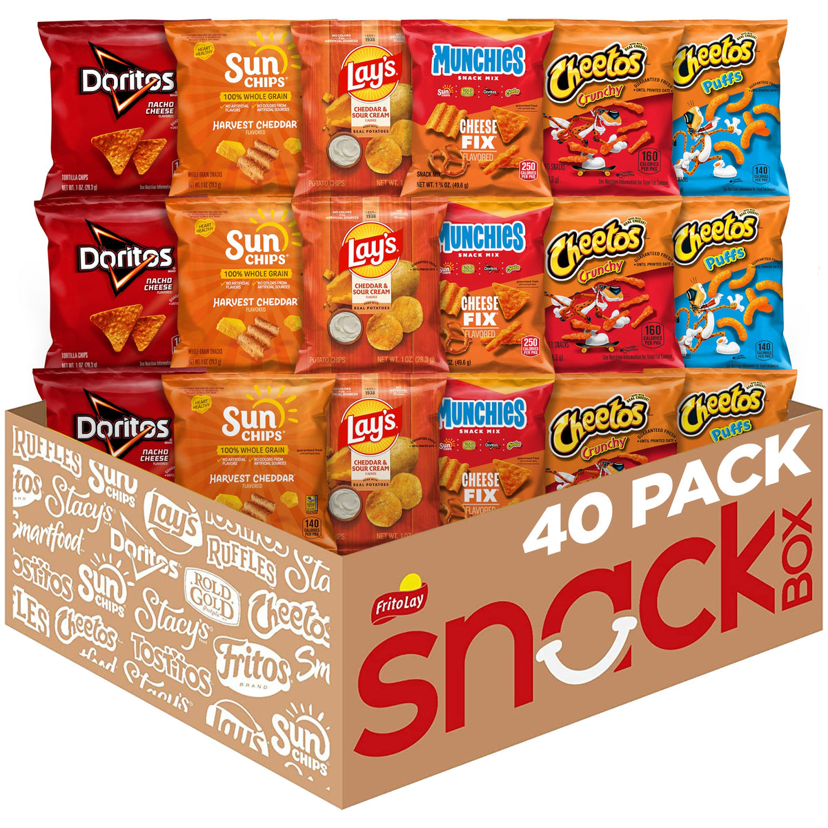 Frito-Lay Fiery Mix Variety Pack, 40 Count
