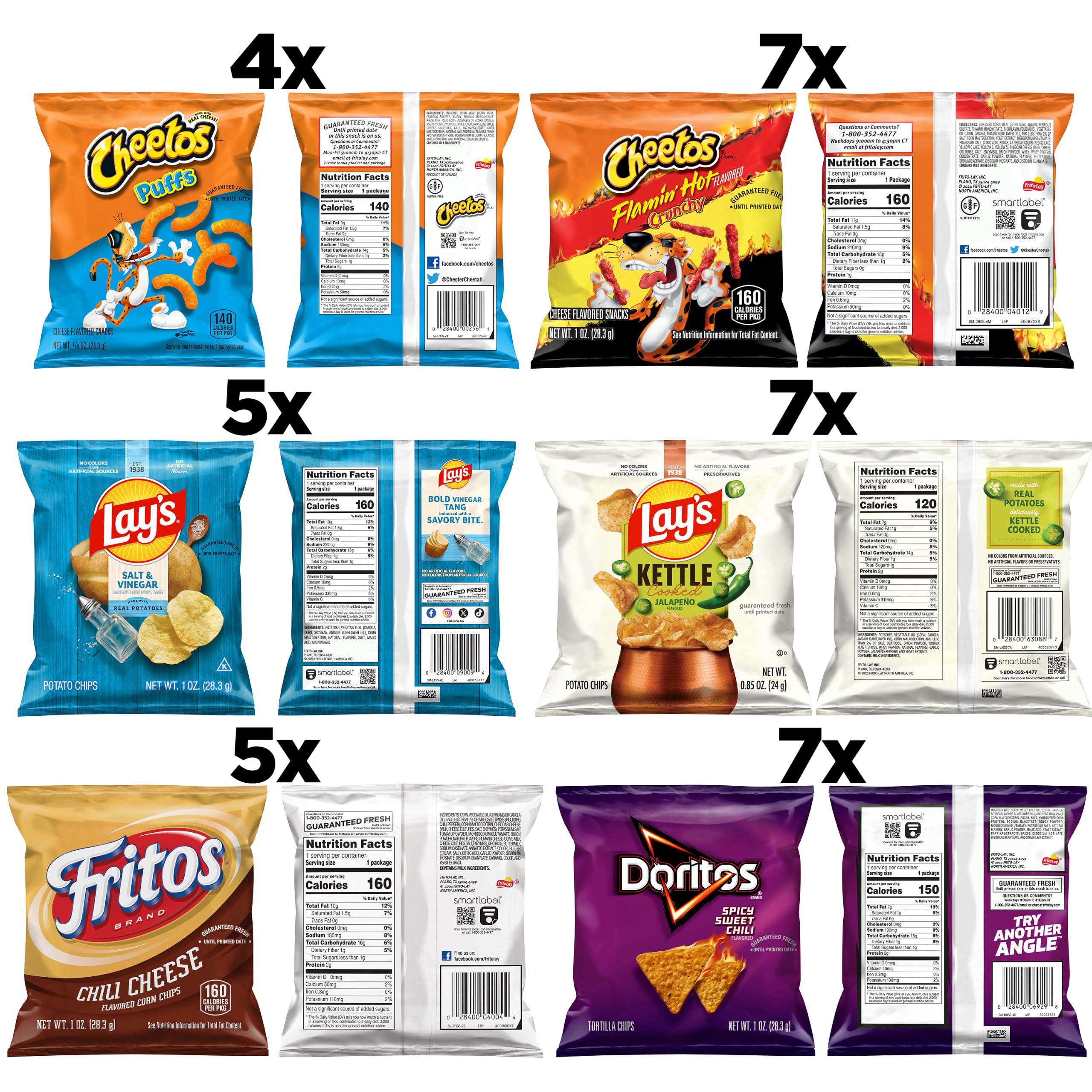 Frito-Lay Fiery Mix Variety Pack, 40 Count