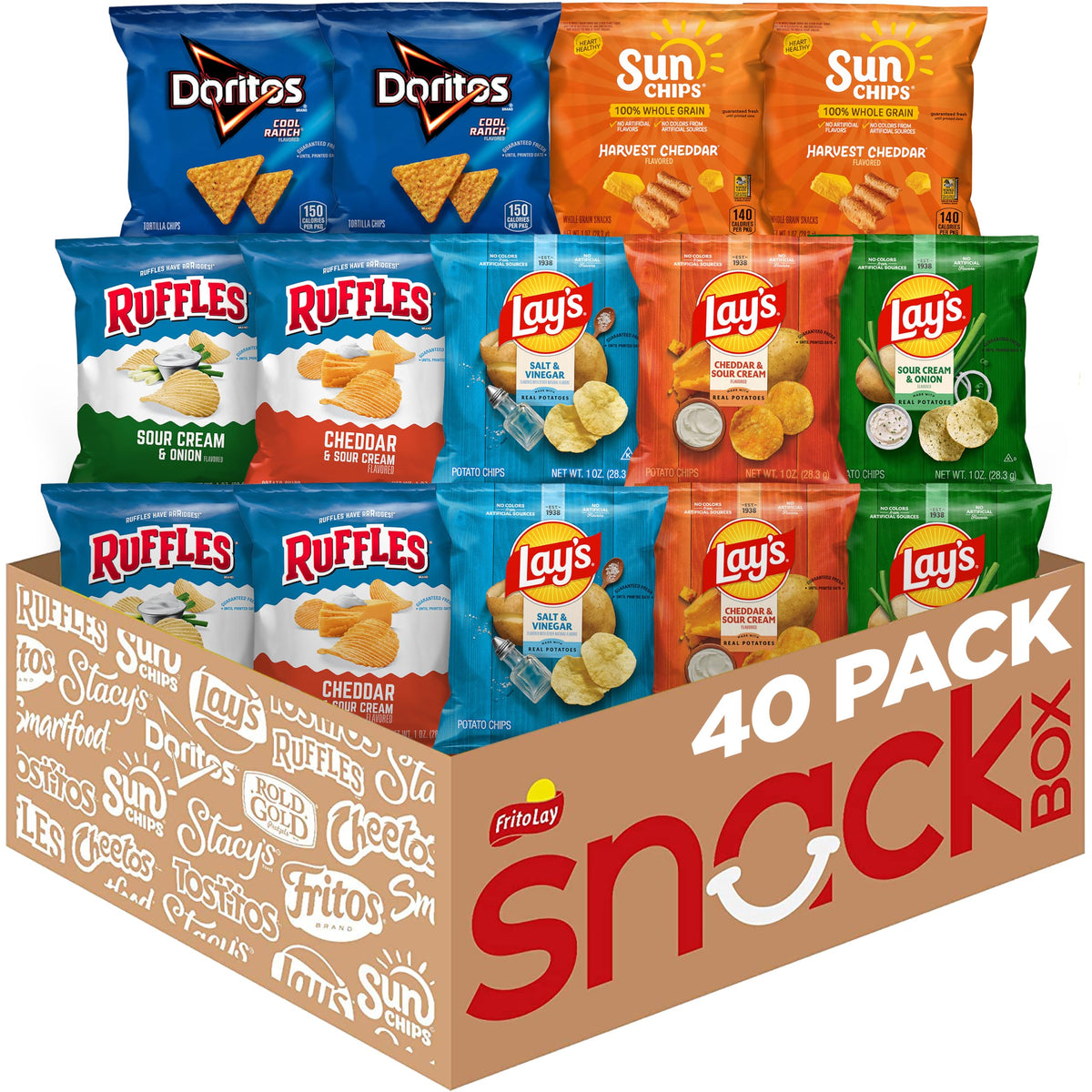 Frito-Lay Fiery Mix Variety Pack, 40 Count
