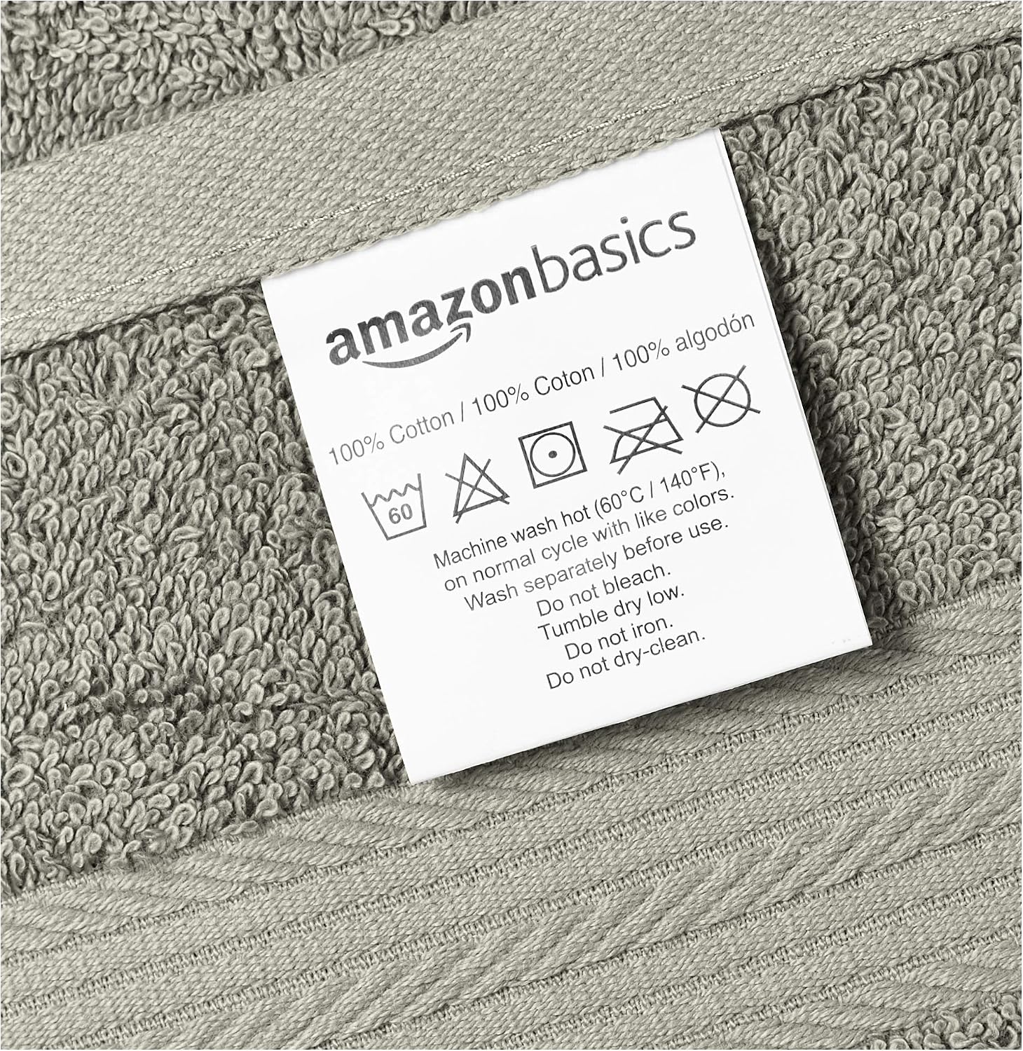 Amazon Basics 6-Piece Oversized Fade-Resistant Towel Set, 100% Cotton, Highly Absorbent, Soft, Teal, 2 Bath Towels, 2 Hand Towels, 2 Washcloths