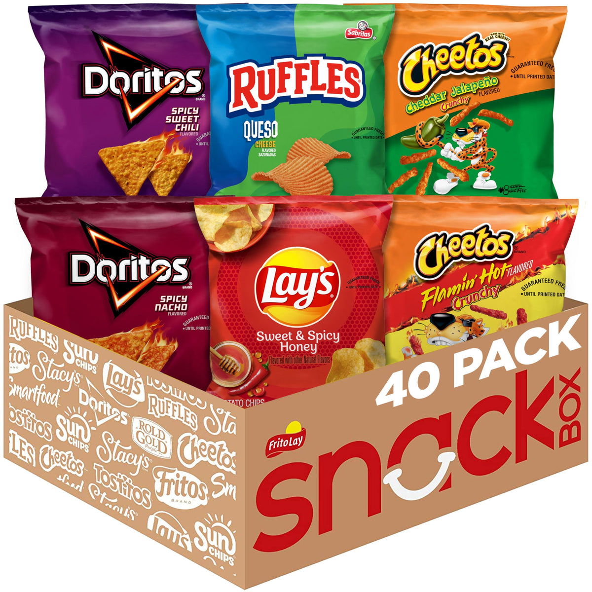Frito-Lay Fiery Mix Variety Pack, 40 Count