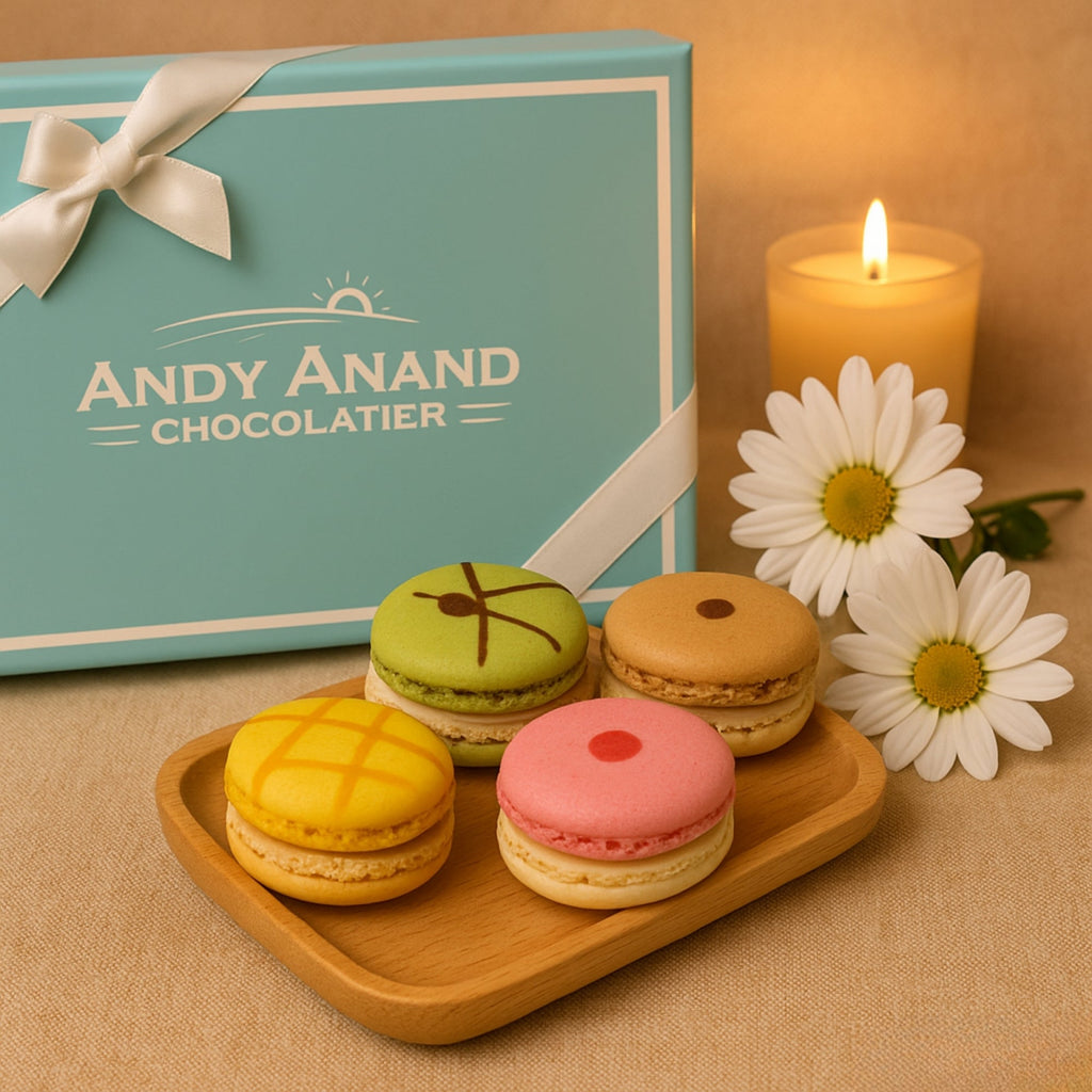 Andy Anand French Macarons, 12-Piece Gift Box – Gluten-Free, Made Fresh Daily, Assorted Gourmet Flavors – Birthday, Holiday & Celebration