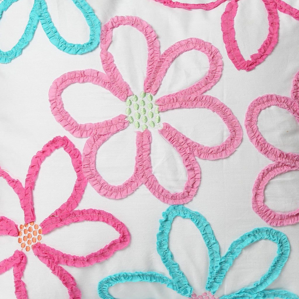 Mariah Pink Floral Dot Reversible Quilt Bedding Set