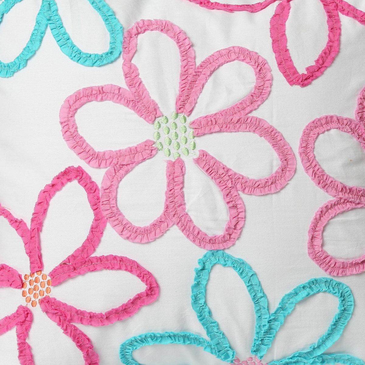 Mariah Pink Floral Dot Reversible Quilt Bedding Set