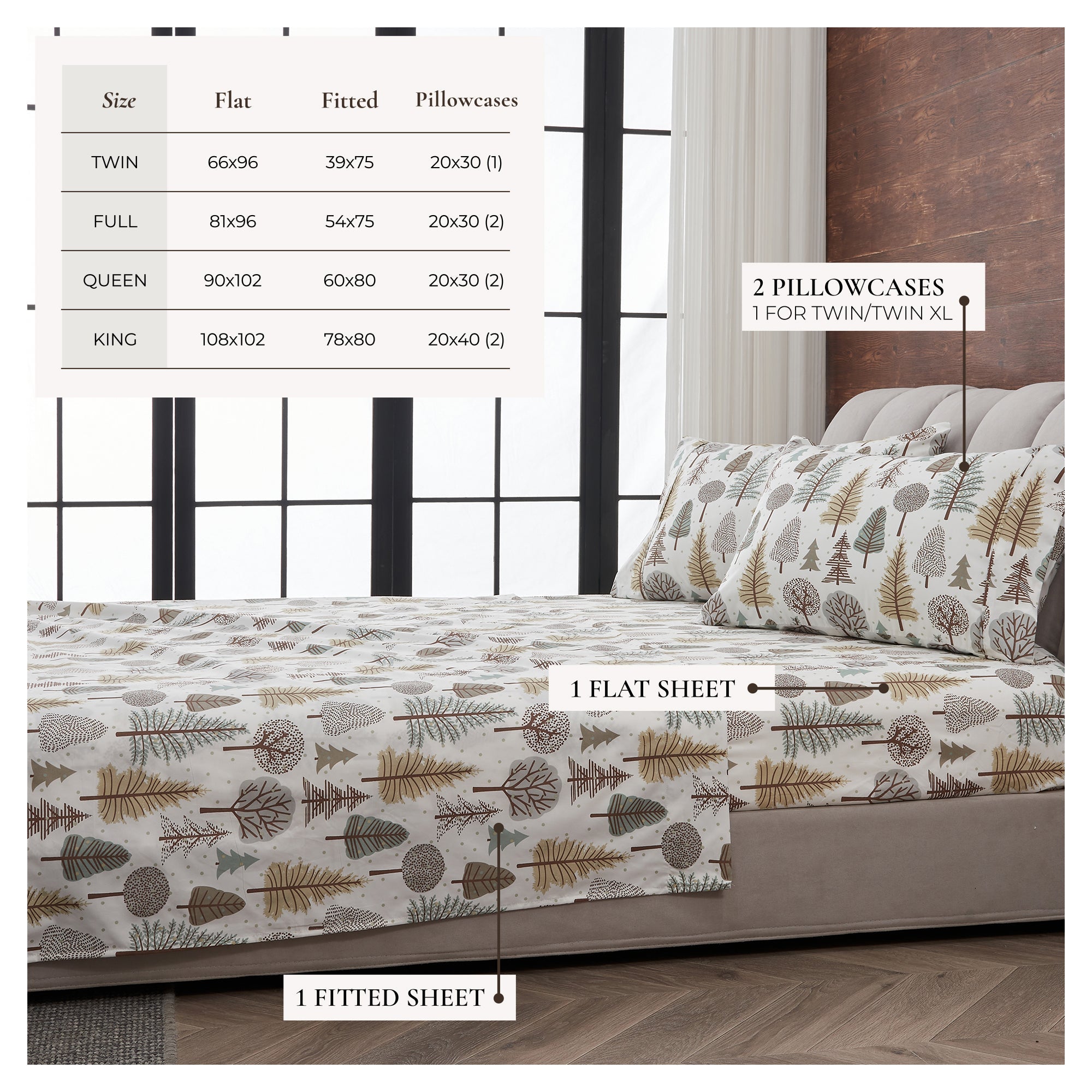 Lodge Printed Sheet Set - Mountain Ridge Collection